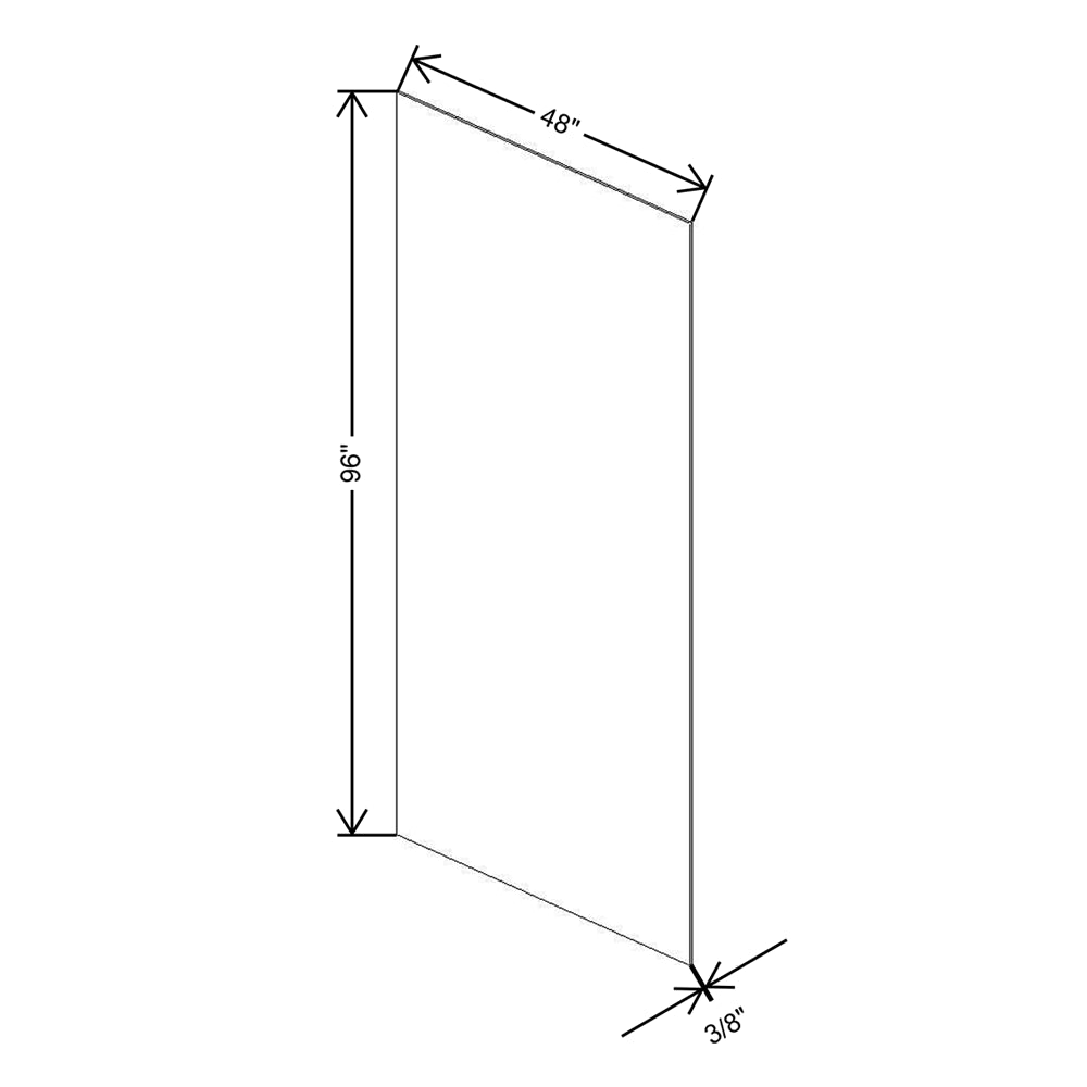 CNC Classic Broadway Driftwood 3/8" W X 96" H X 48" D Plywood Panel
