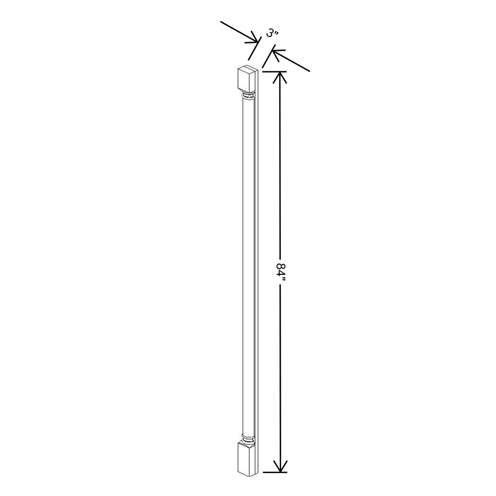 Fabuwood Allure Galaxy Nickel 84"H Pilaster