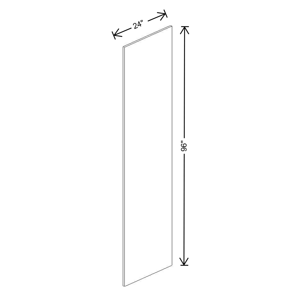 Fabuwood Quest Metro Frost 3/4" W X 96" H X 24" D End Panel