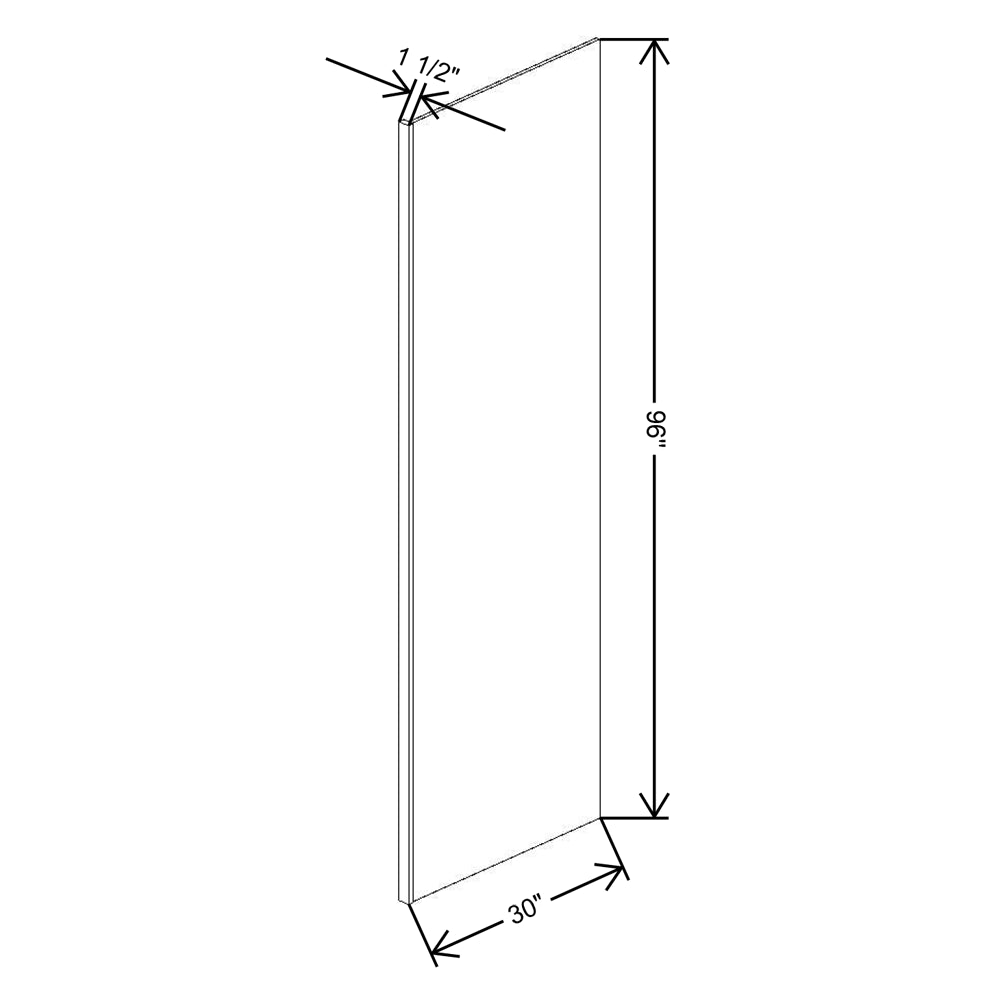 Fabuwood Allure Galaxy Dove 1 1/2"W - 30"D X 96"H Refrigerator End Panel