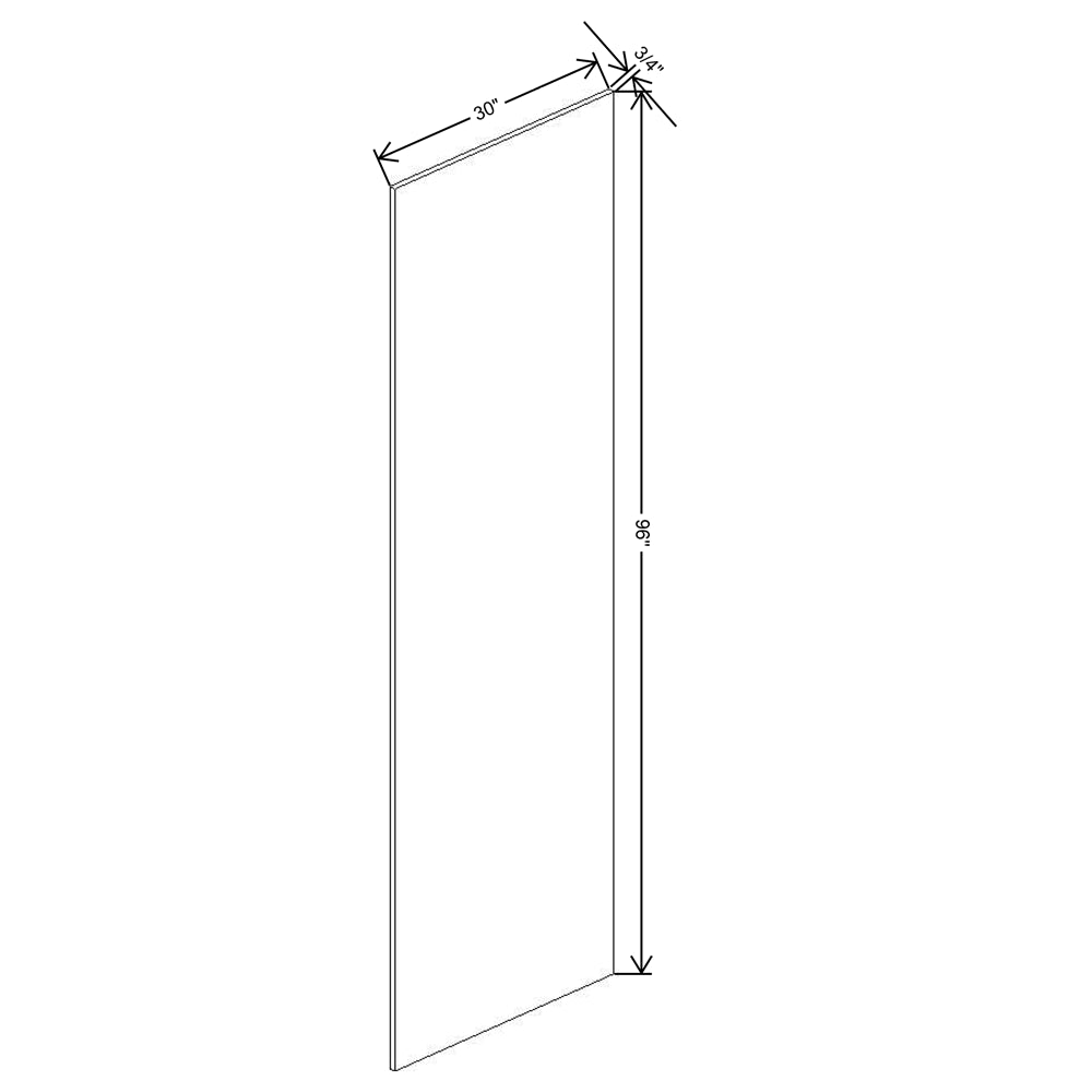 Fabuwood Illume Tuscany Olmo 3 End Panel 3/4" X 96" X 30" Deep