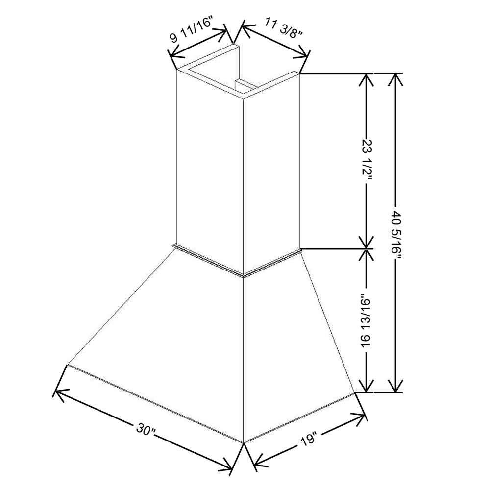 Fabuwood Allure Onyx Horizon 30"W Euro Hood