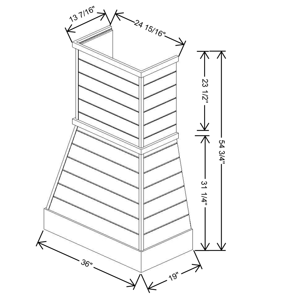 Fabuwood Allure Luna Kona 36"W Kona Farmhouse Hood