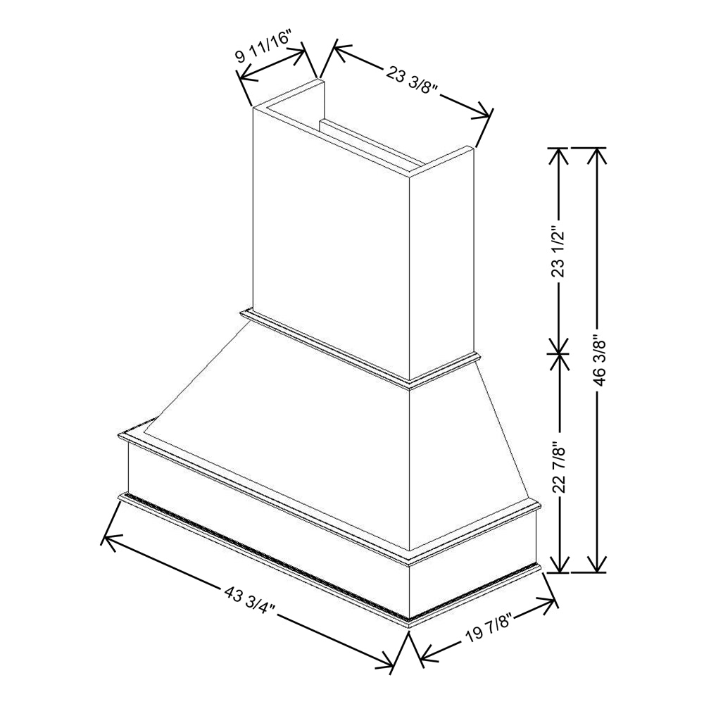 Fabuwood Allure Onyx Horizon 42"W Walnut Signature Hood