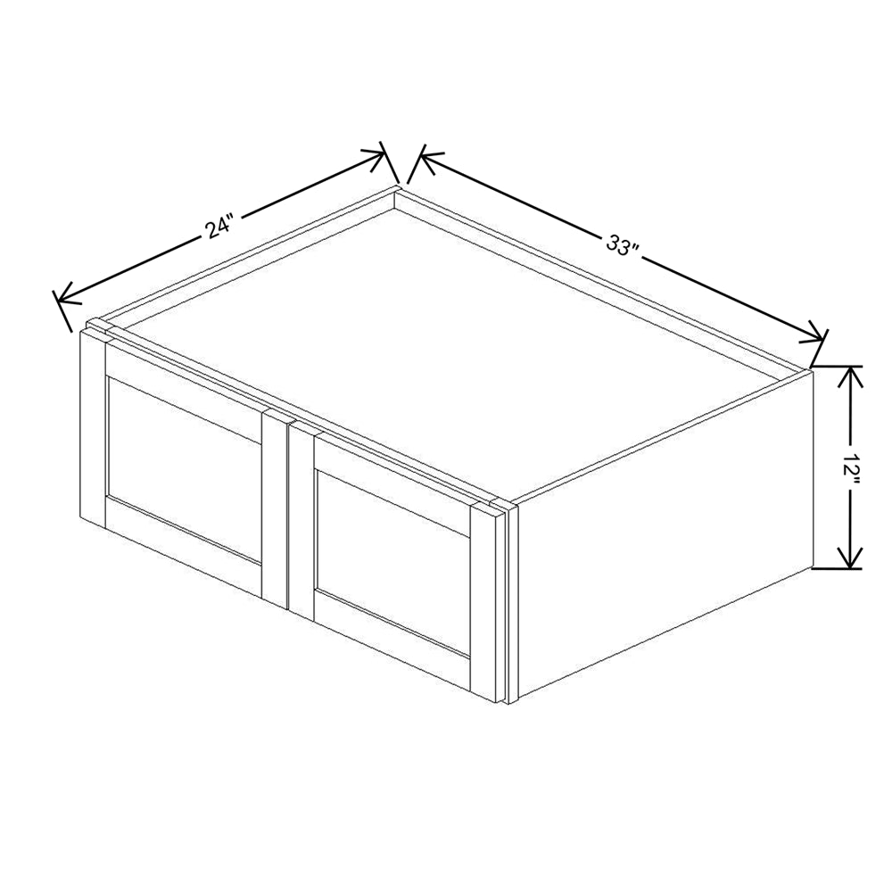 Wolf Classic Dartmouth Bayside Paint 33"W X 12"H Refrigerator Wall Cabinet