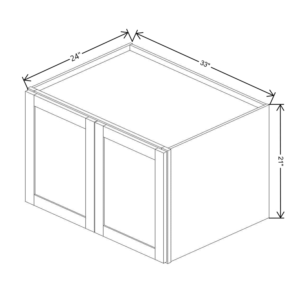 Wolf Classic Berwyn Opal Paint 33"W X 21"H Refrigerator Wall Cabinet