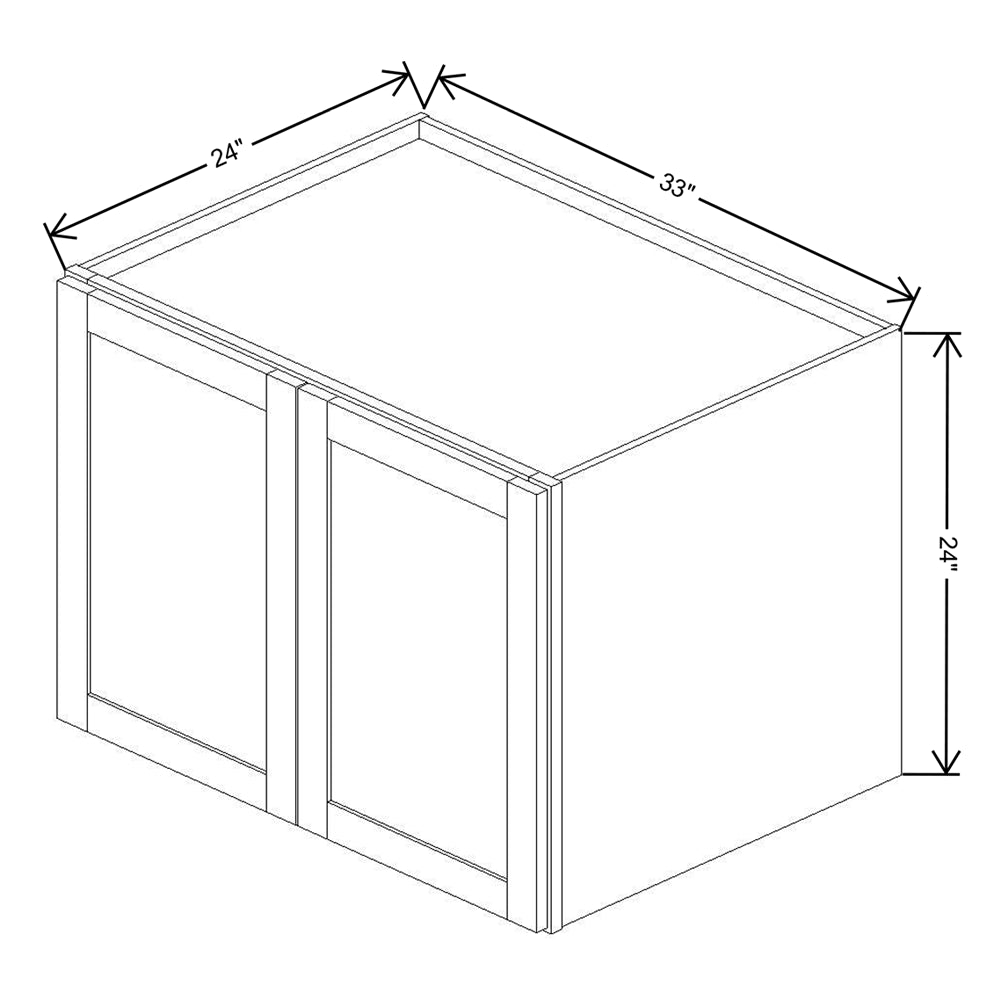Wolf Classic Dartmouth 5-piece Biscayne Paint 33"W X 24"H Refrigerator Wall Cabinet