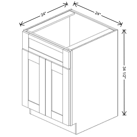 Fabuwood Allure Galaxy Frost 24" W X 34 1/2" H X 24" D Double Door Sink Base Cabinet