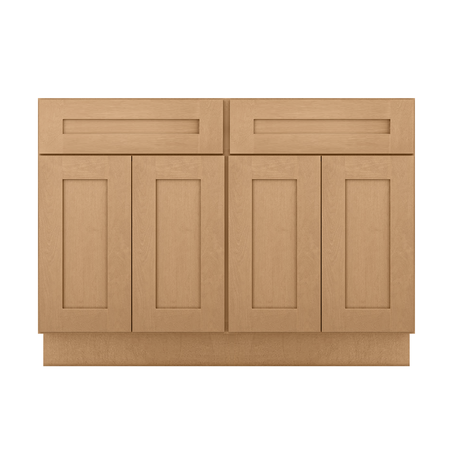 Sink Base Kitchen Cabinet SB48 Shaker Toffee LessCare 48 in. width 34.5 in. height 24 in. depth
