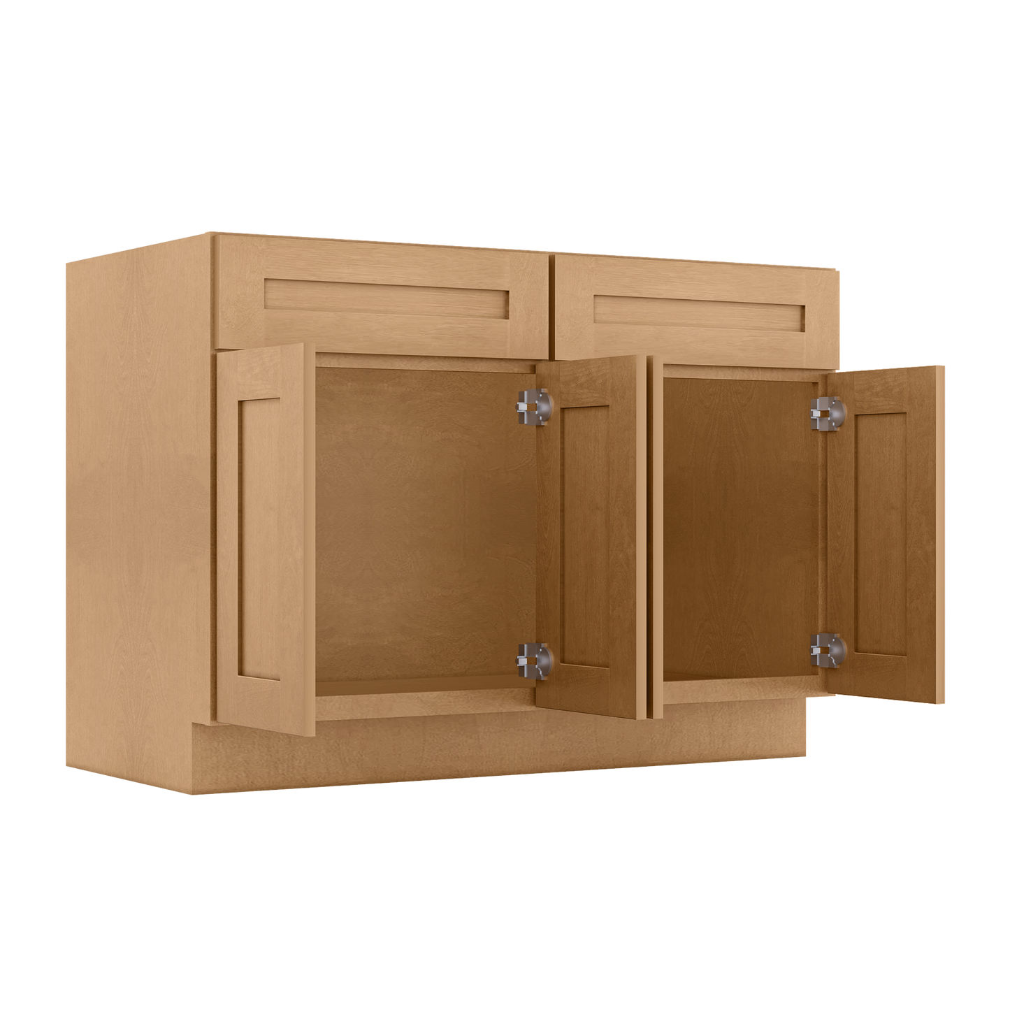 Sink Base Kitchen Cabinet SB48 Shaker Toffee LessCare 48 in. width 34.5 in. height 24 in. depth