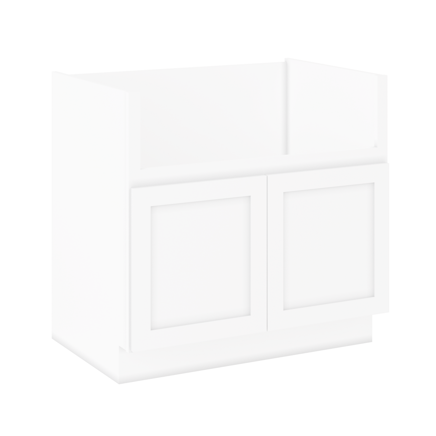 Farmhouse Sink Base Cabinet SBF36 Alpina White LessCare 36 in. width