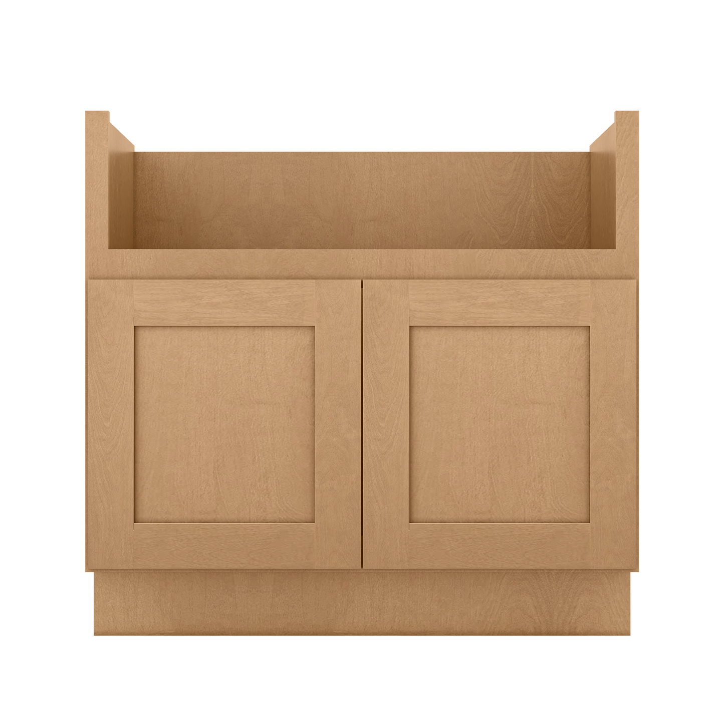 36"W Farmhouse Sink Base Cabinet - Shaker Toffee