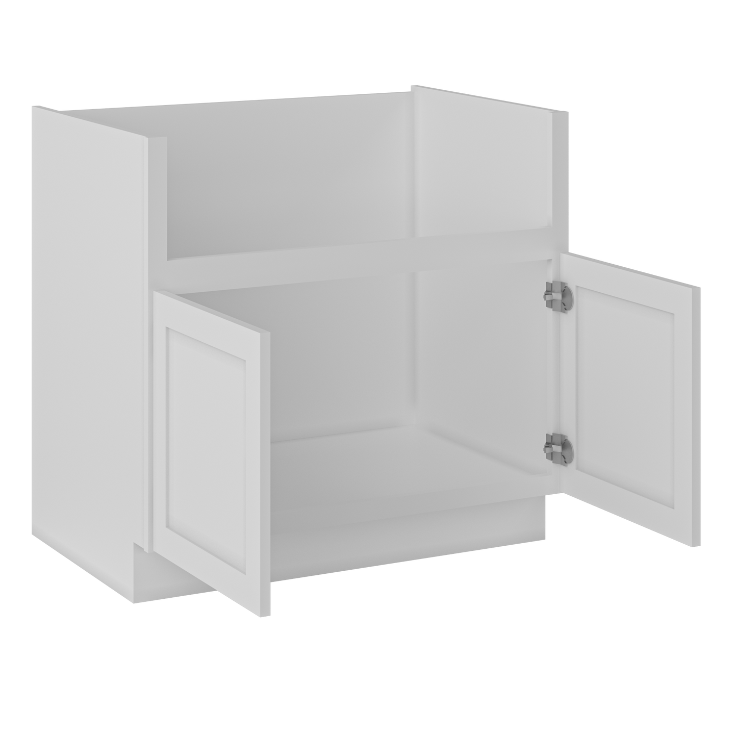 Farmhouse Sink Base Cabinet SBF36 Alpina White LessCare 36 in. width