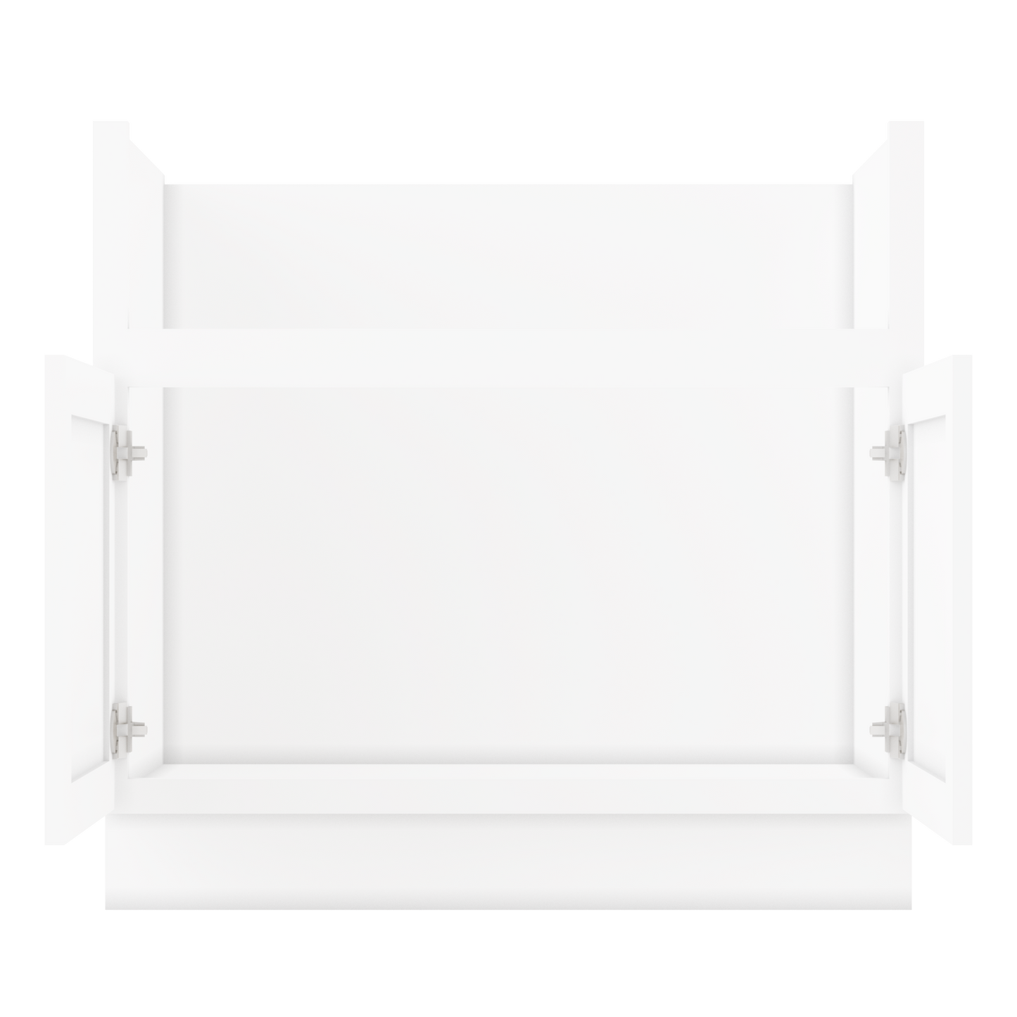 Farmhouse Sink Base Cabinet SBF36 Alpina White LessCare 36 in. width