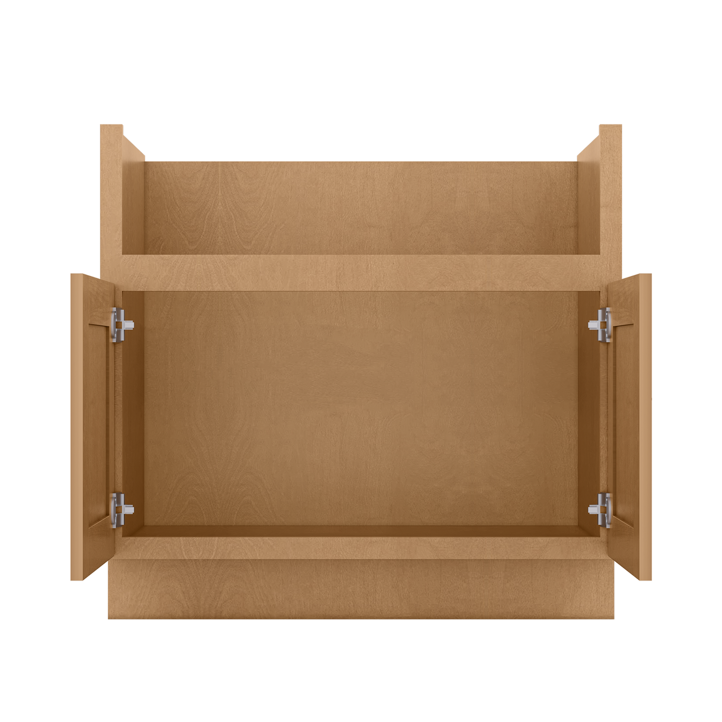 36"W Farmhouse Sink Base Cabinet - Shaker Toffee