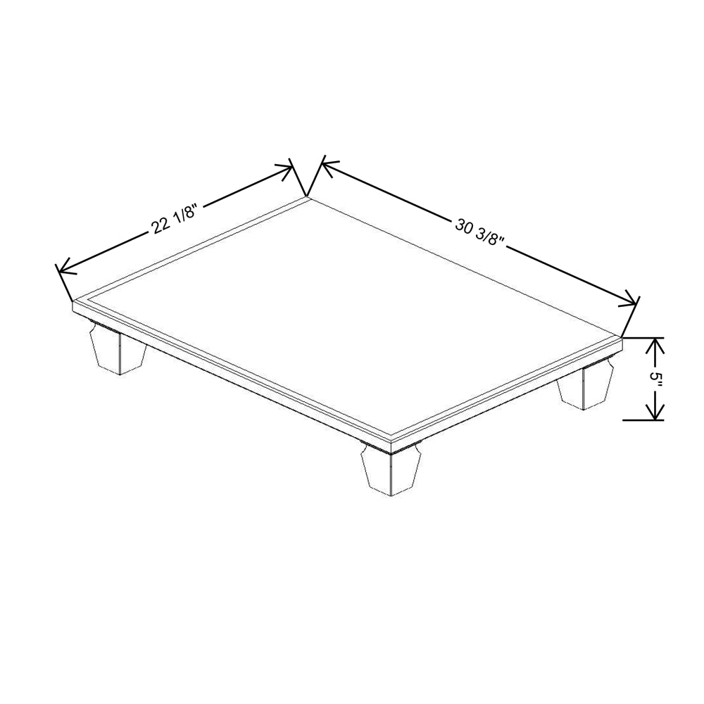 Fabuwood Allure Onyx Frost 30"W & 22"D Shaker Platform With Cove Feet For V30