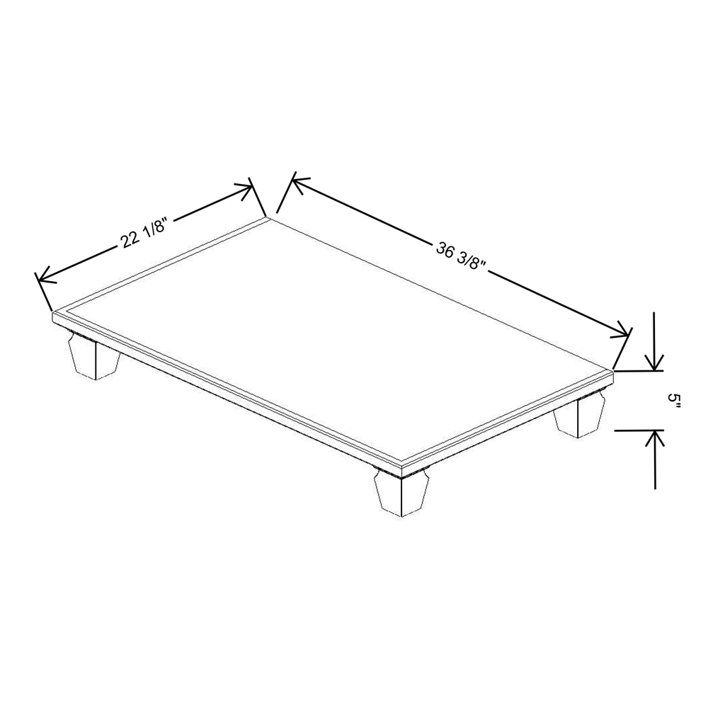 Fabuwood Allure Onyx Frost 36"W & 22"D Shaker Platform With Cove Feet For V36