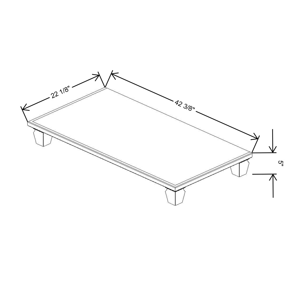 Fabuwood Allure Onyx Frost 42"W & 22"D Shaker Platform With Cove Feet For V42