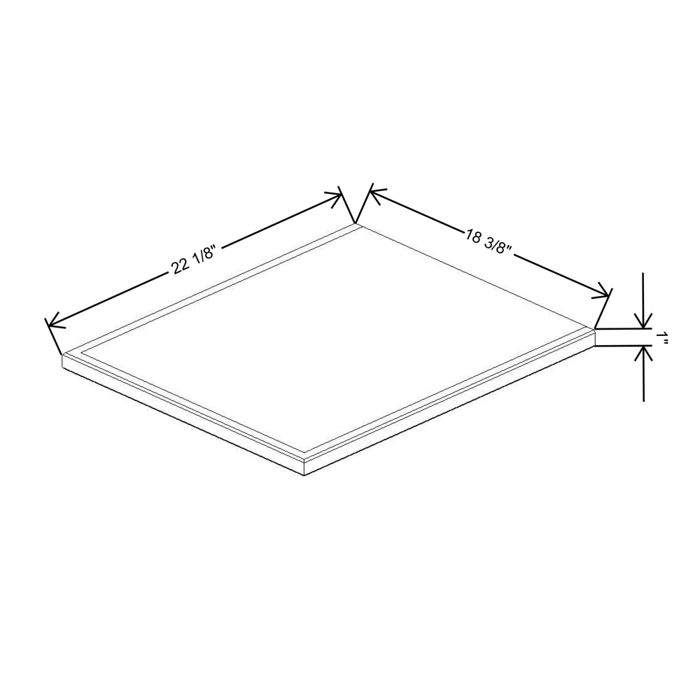 Fabuwood Allure Onyx Horizon 18"W & 22"D Shaker Platform For TP1821