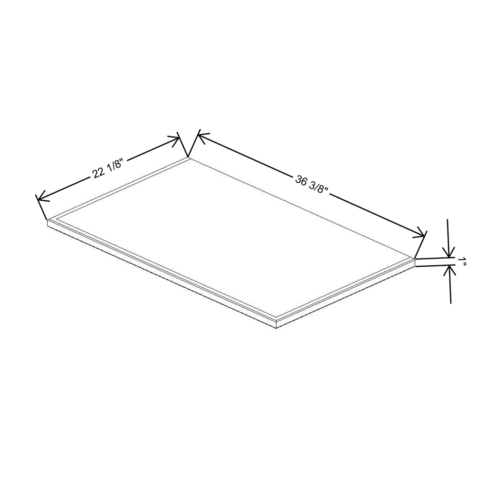 Fabuwood Allure Onyx Frost 36"W & 22"D Shaker Platform For V36