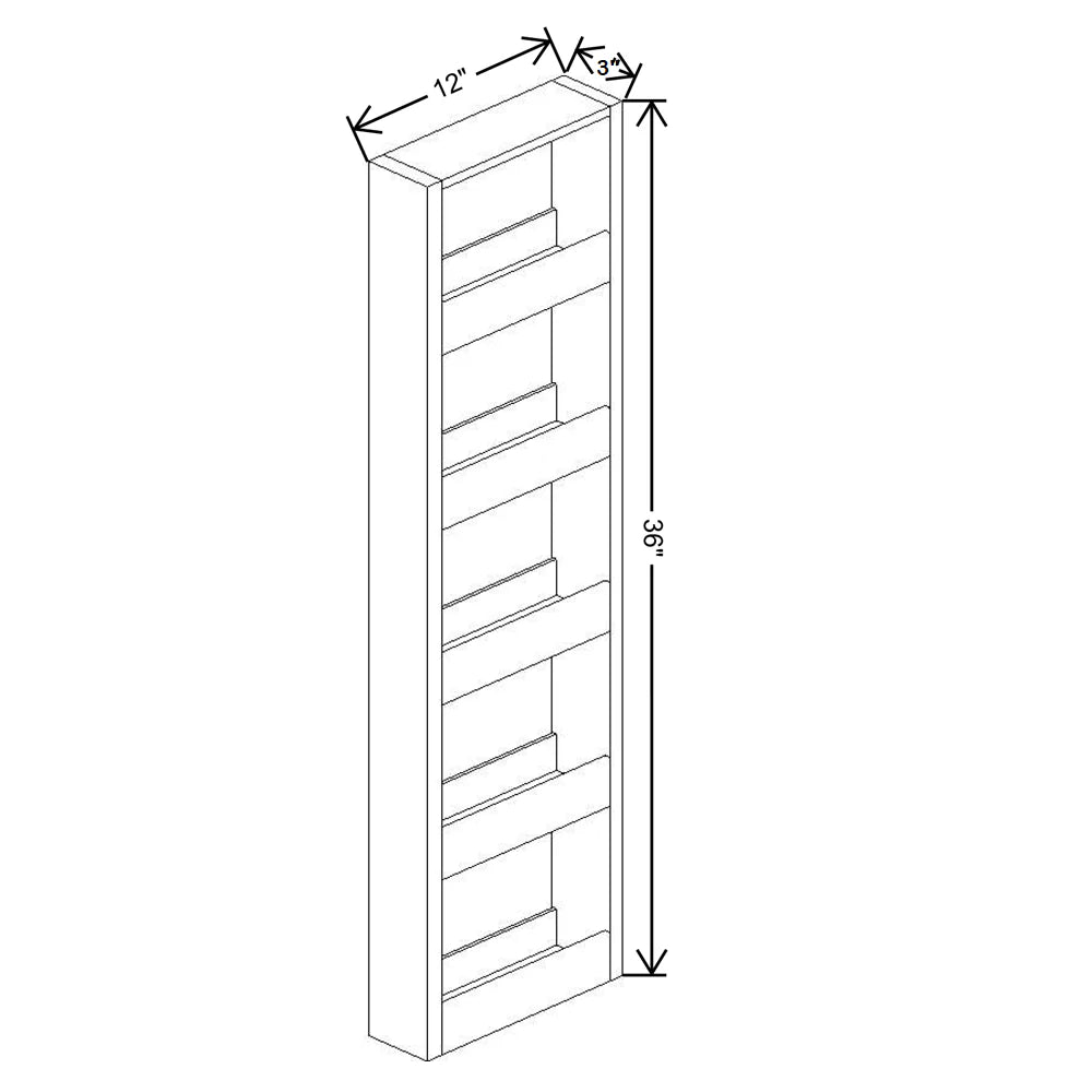 Fabuwood Allure Luna Desert Oak 3" W X 36" H Spice Pull Out Wall {Fil/Cab Ordered Separately}