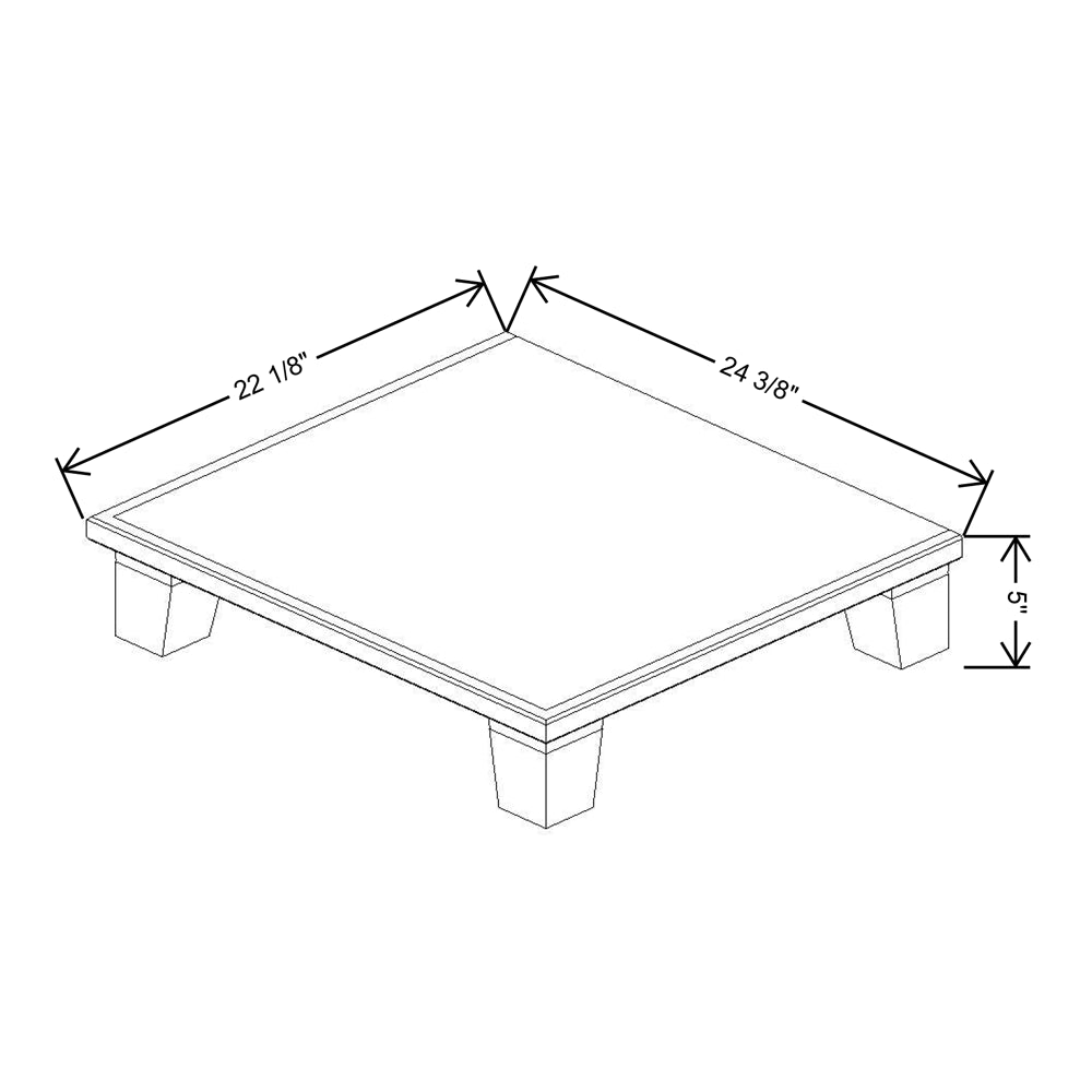 Fabuwood Allure Onyx Frost 24"W & 22"D Shaker Platform With Taper Feet For V24