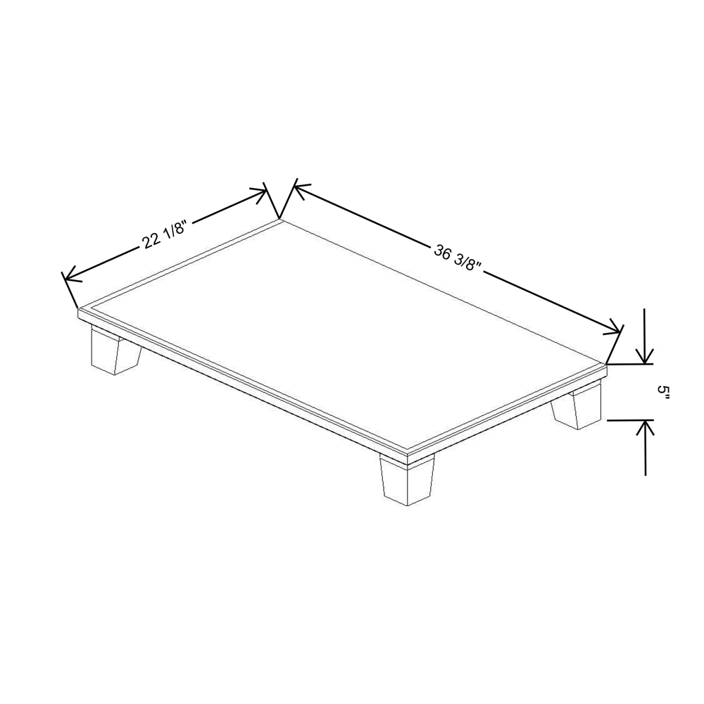 Fabuwood Allure Onyx Frost 36"W & 22"D Shaker Platform With Taper Feet For V36