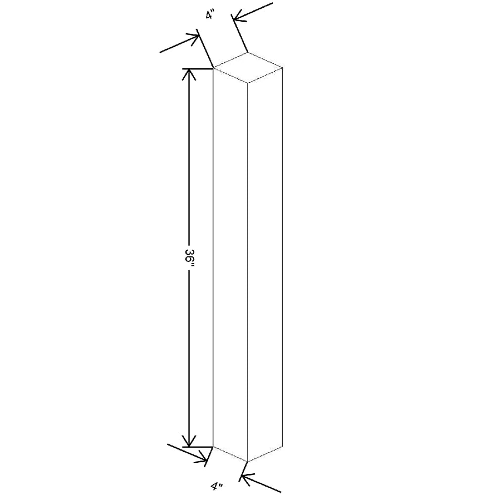 Fabuwood Quest Metro Java 4" W X 36" H X 4" D Square Post