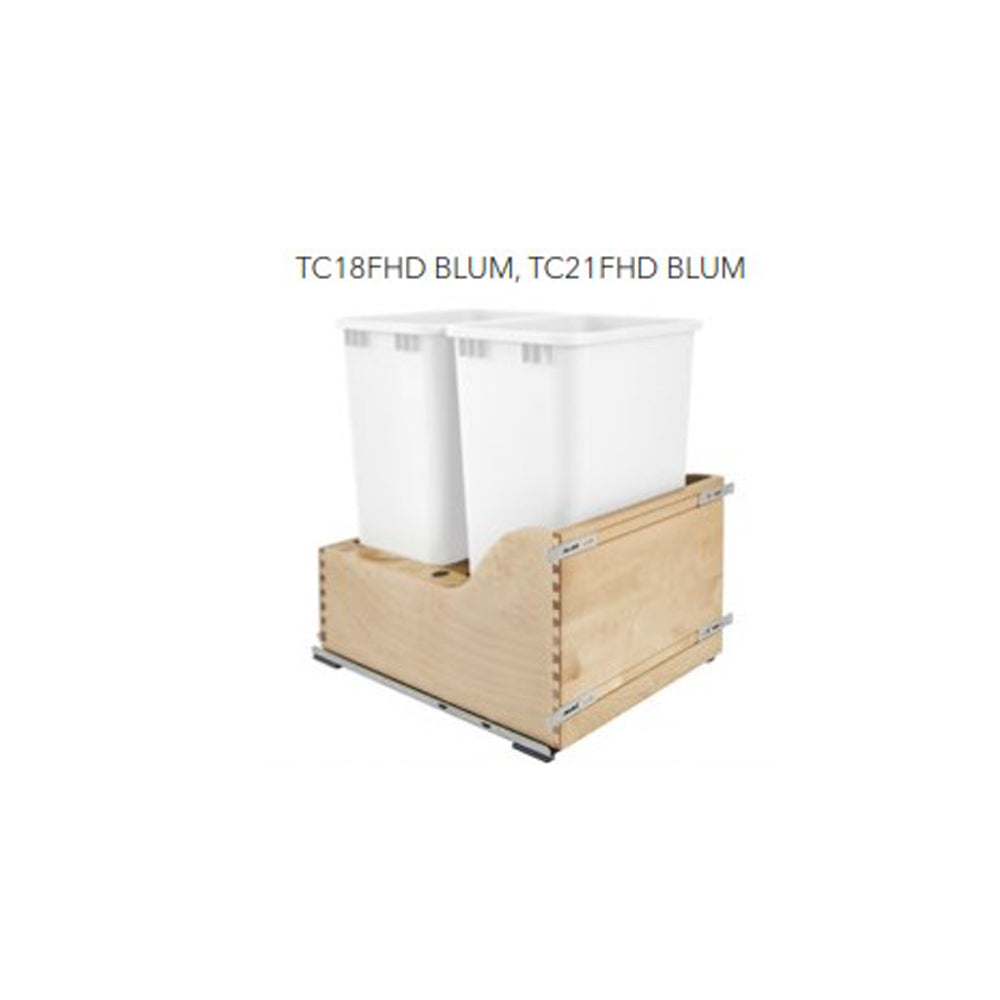 Fabuwood Allure Fusion Kona 18" Width Trash Can Full Height Door w/Blum Slides