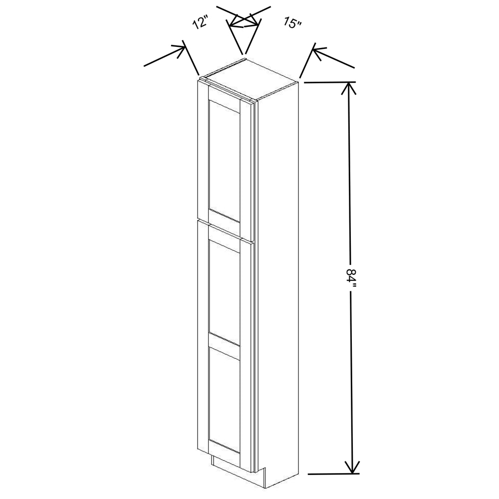 Fabuwood Allure Onyx Frost 15"W X 84"H X 12"D Tall Pantry