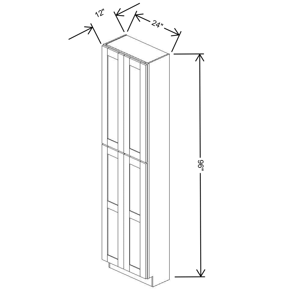Fabuwood Allure Onyx Frost 24"W x 96"H X 12"D Tall Pantry