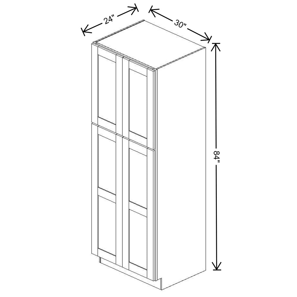 Fabuwood Allure Galaxy Desert Oak 30" W X 84" H X 24" D Tall Pantry Cabinet