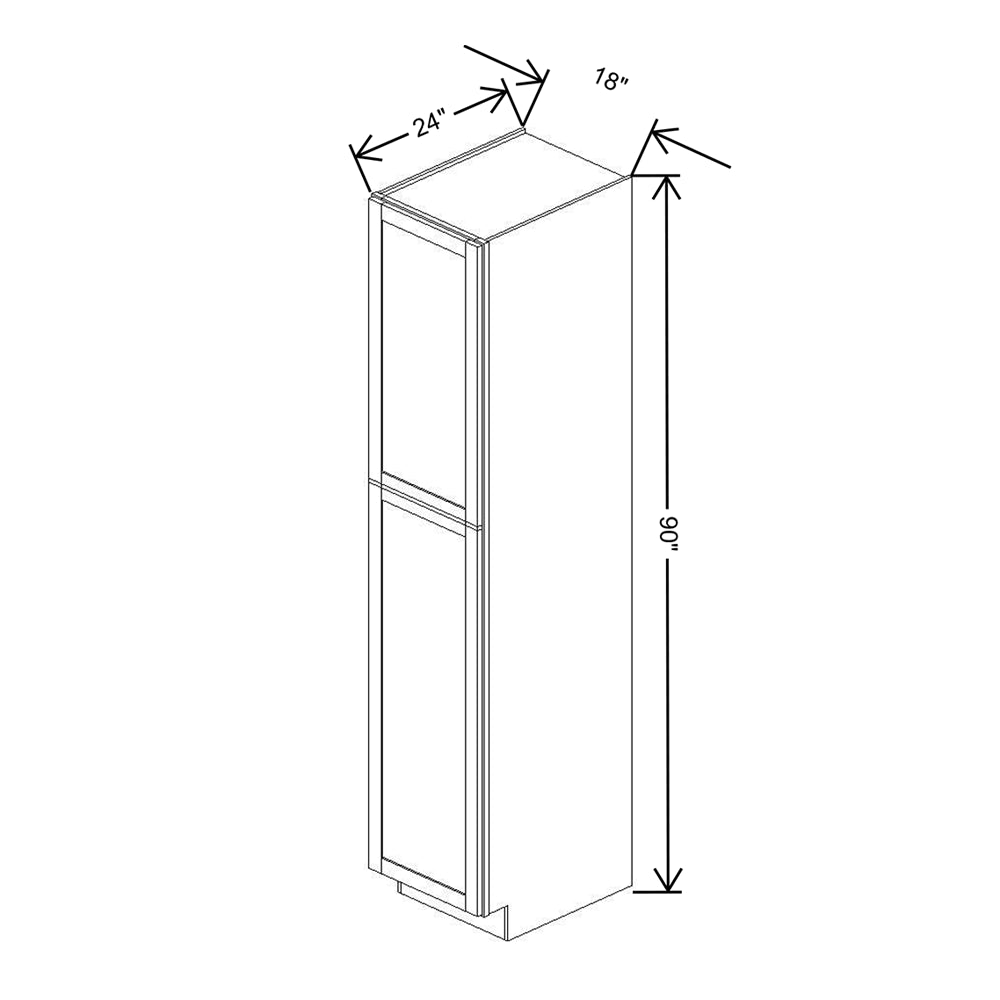 Wolf Classic Grove Sandalwood Stain 18"W X 90"H X 24"D Utility