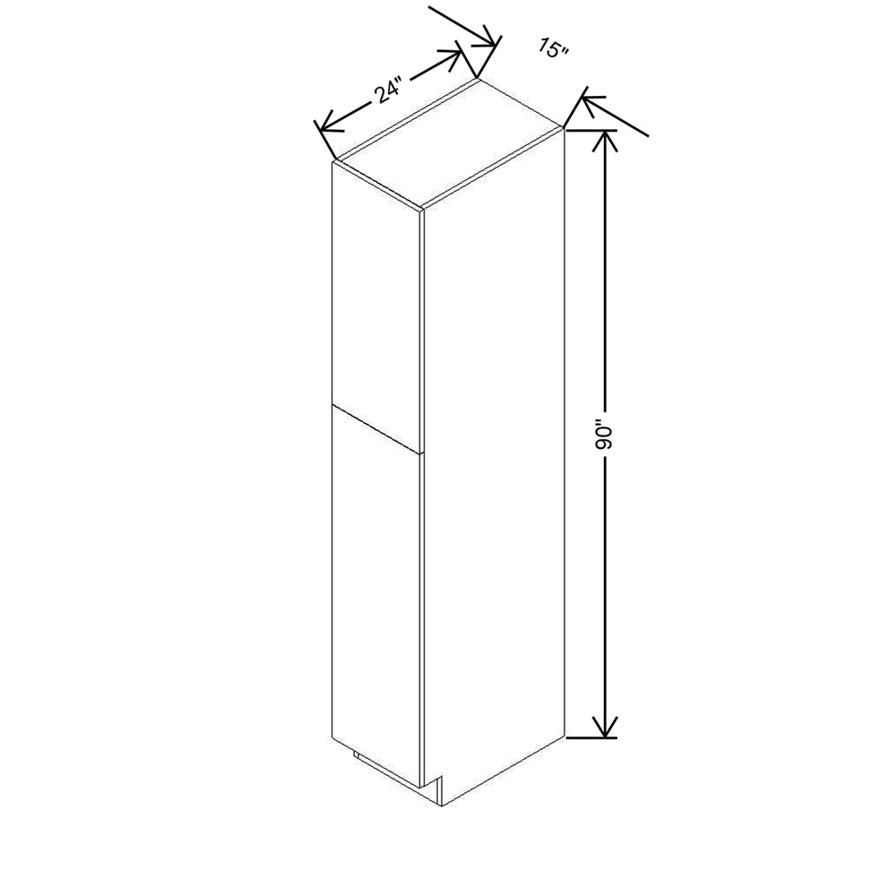 CNC Classic Broadway Chestnut 15" W X 24" D X 90" H Single Door Utility Cabinet Cabinet