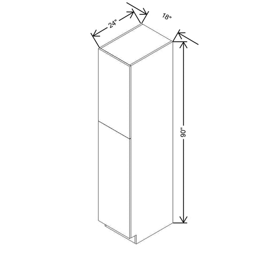 CNC Concord Newport White 18" W X 24" D X 90" H Single Door Utility Cabinet