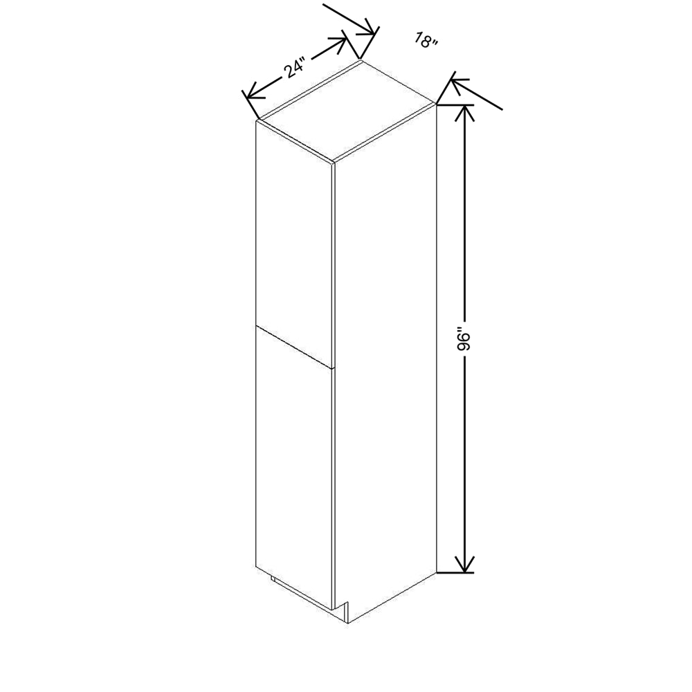 CNC Classic Milano Dune 18" W X 24" D X 96" H Single Door Utility Cabinet Cabinet