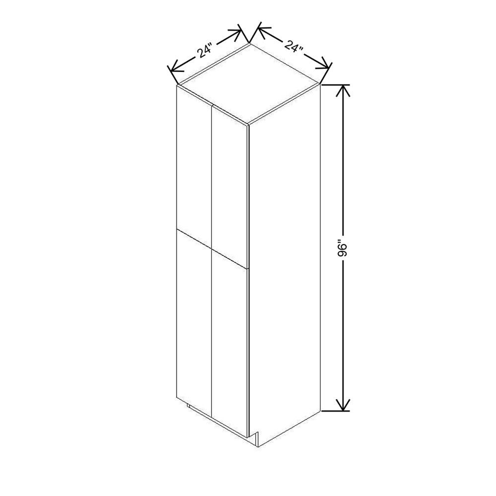 CNC Concord Elegant White 24" W X 24" D X 96" H Double Door Utility Cabinet