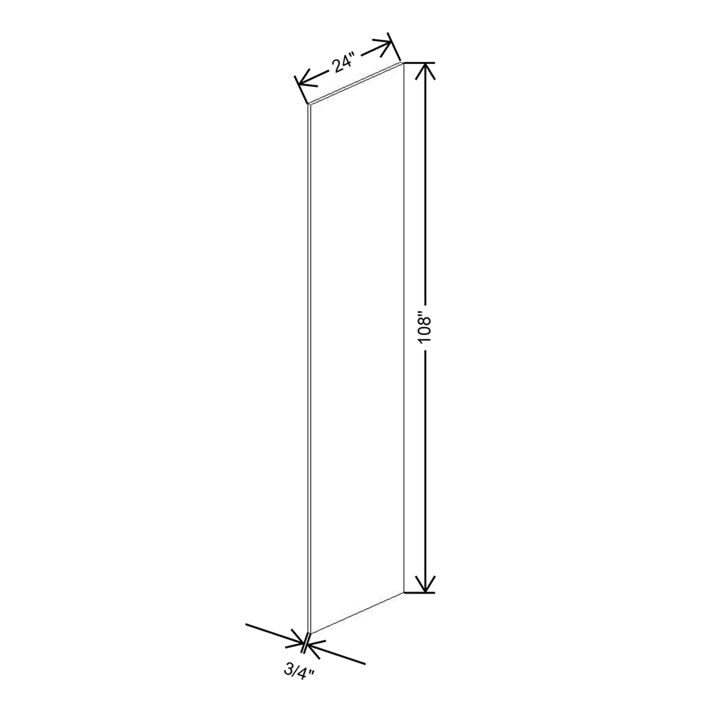 CNC Concord Park Ave Ocean 3/4" W X 108" H X 24" D Refrigerator End Panel