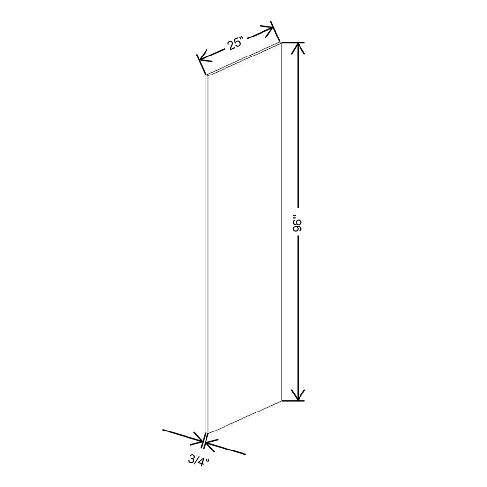 CNC Classic Milano Dune 3/4" W X 96" H X 25" D End Panel