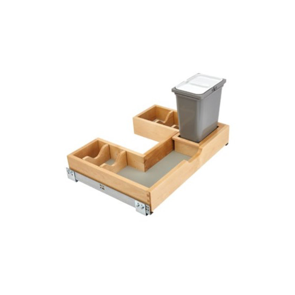 Fabuwood Allure Onyx Horizon 30" Width Vanity U-Shaped Lower Pullout w/Trash Can & Blum Sides