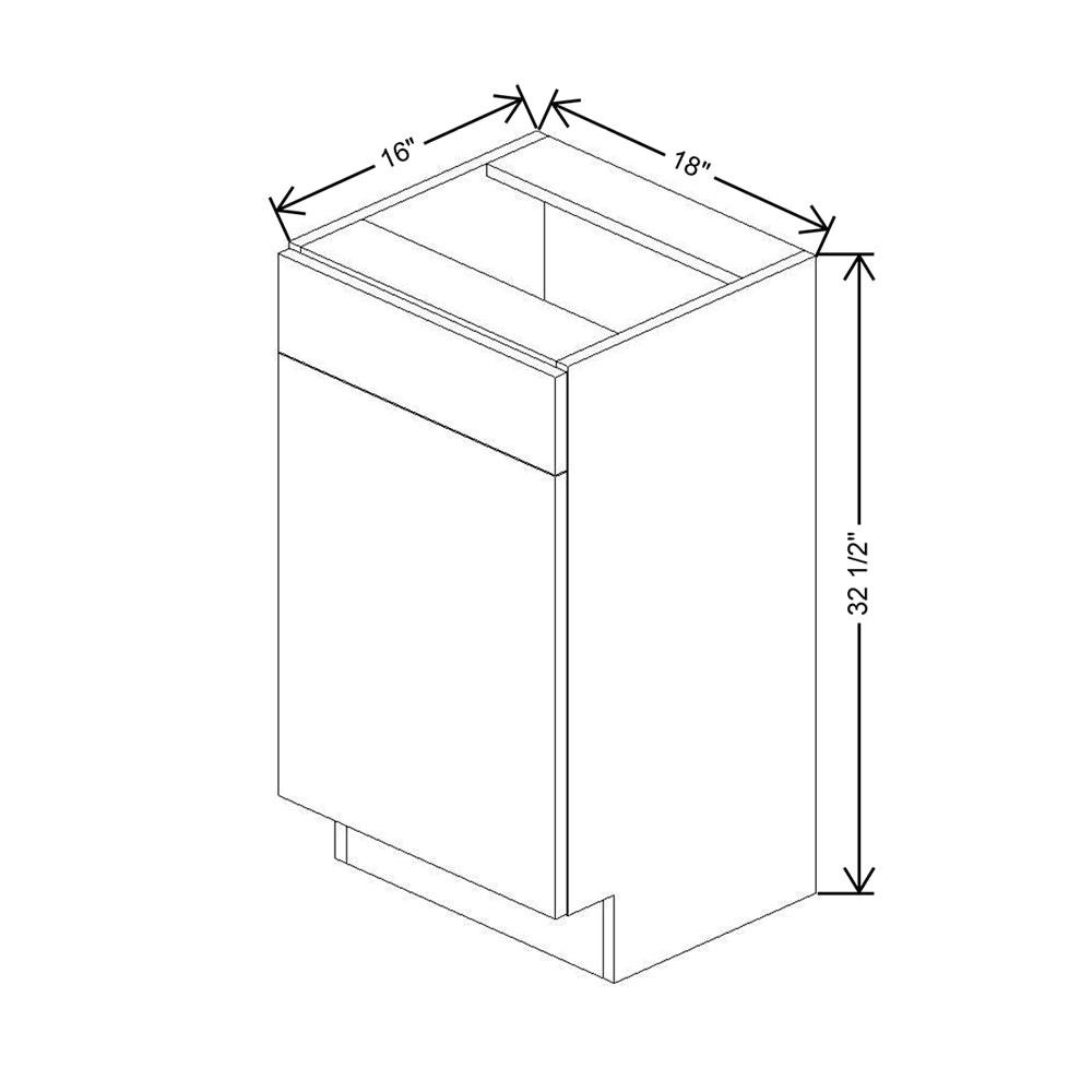 CNC Country Oak Honey 15" W X 32 1/2"H Vanity Drawer Base Cabinet