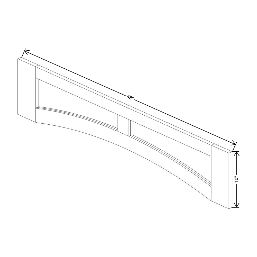 CNC Concord Elegant Stone 48" W Arched Valance Flat Panel