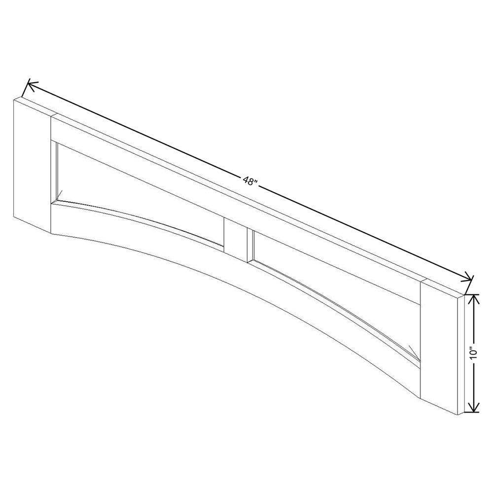 CNC Concord Richmond Stone 48" W Arched Valance Raised Panel