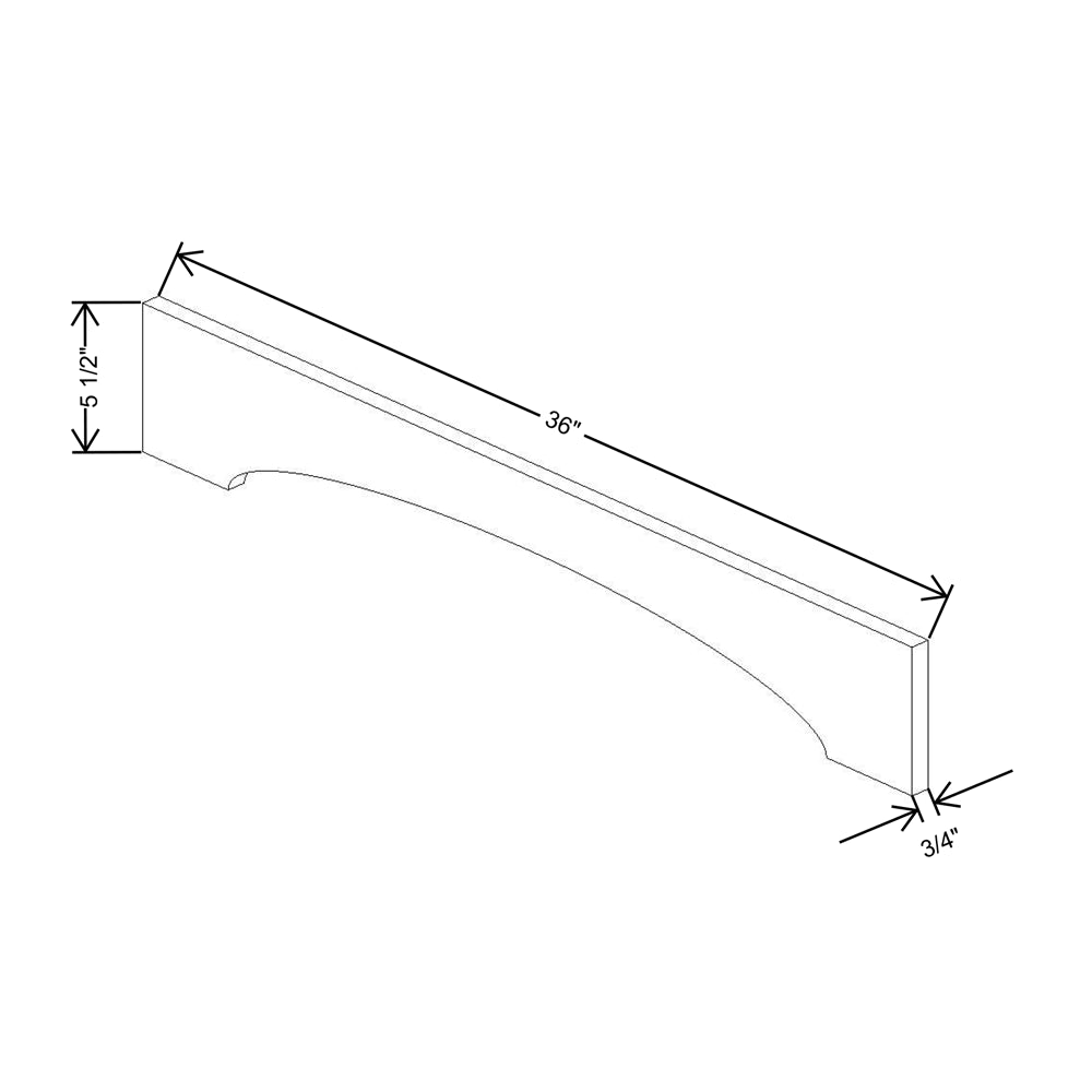 Fabuwood Allure Onyx Horizon 36"W Arched Valance