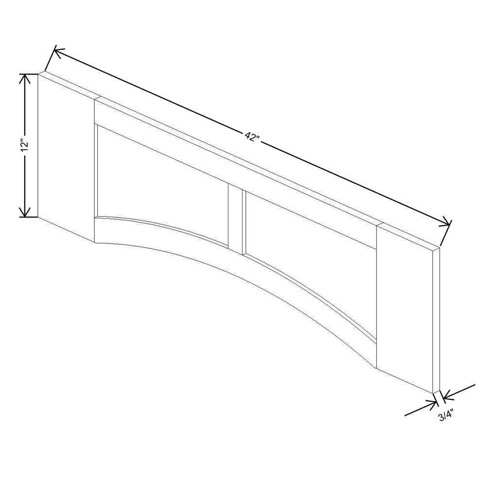 Fabuwood Allure Galaxy Nickel 42"W Arched-Raised Panel