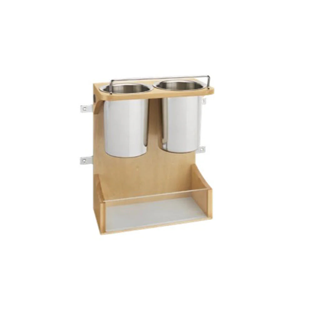 Fabuwood Allure Luna Desert Oak 30" W Door Mounted Vanity Appliance Storage Rack