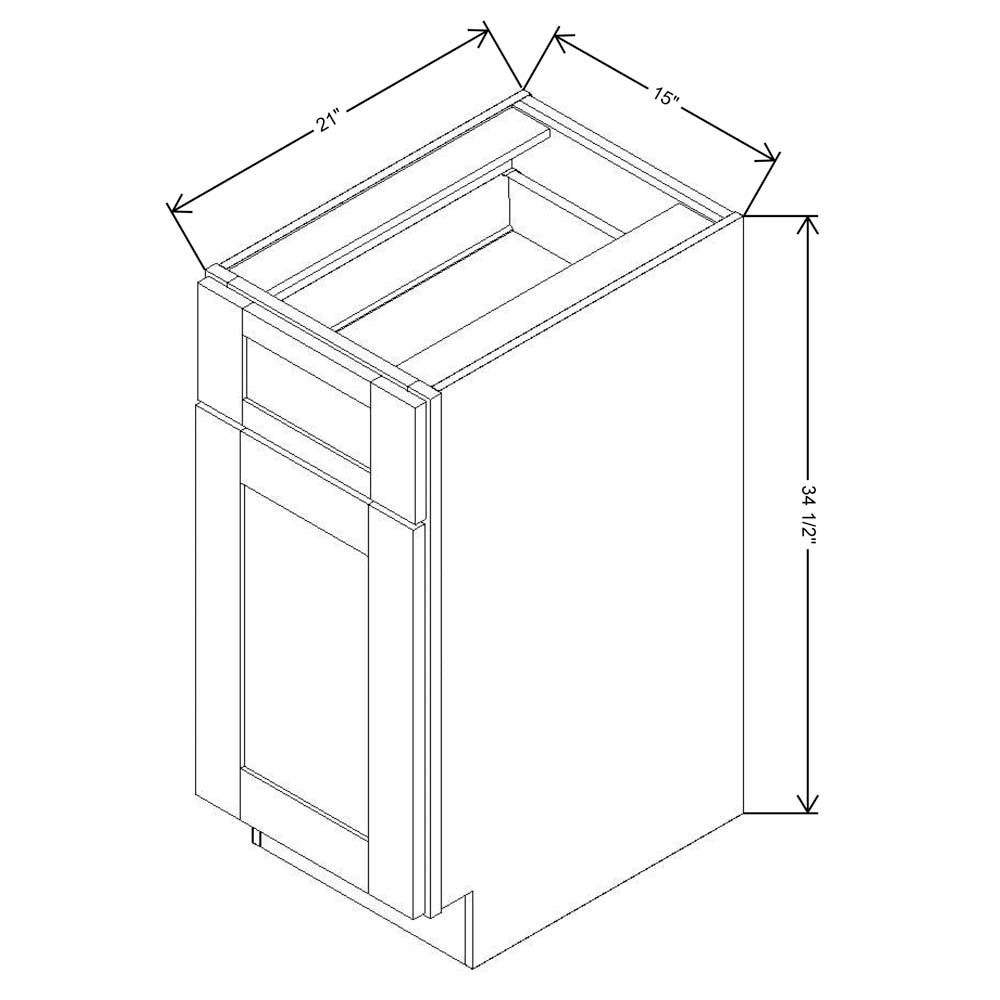Fabuwood Allure Onyx Frost 15"W X 34 1/2"H Vanity Base
