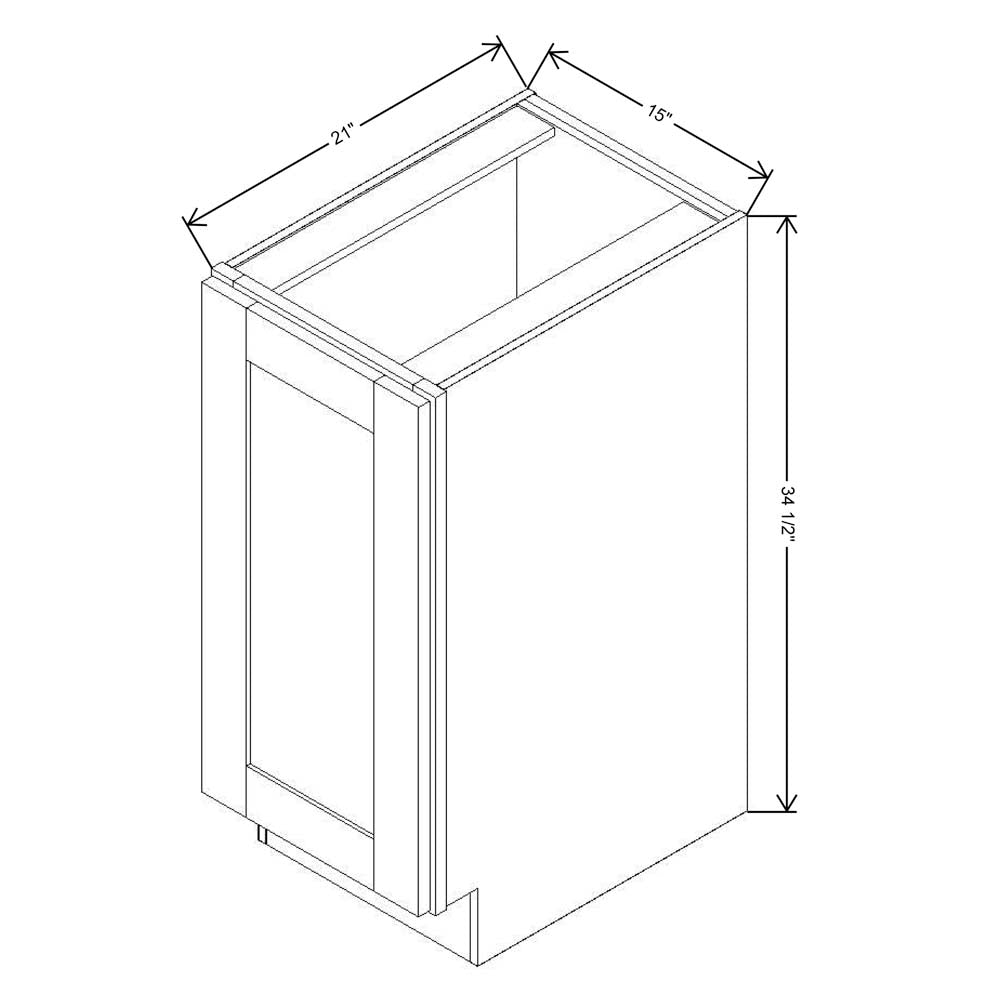 Fabuwood Allure Onyx Frost 15"W Vanity Base Single Full Door