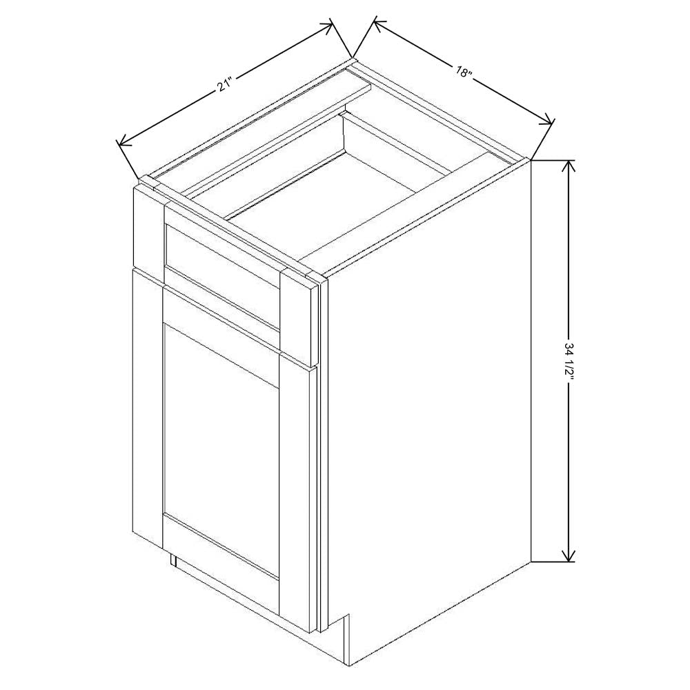Fabuwood Allure Onyx Frost 18"W X 34 1/2"H Vanity Base