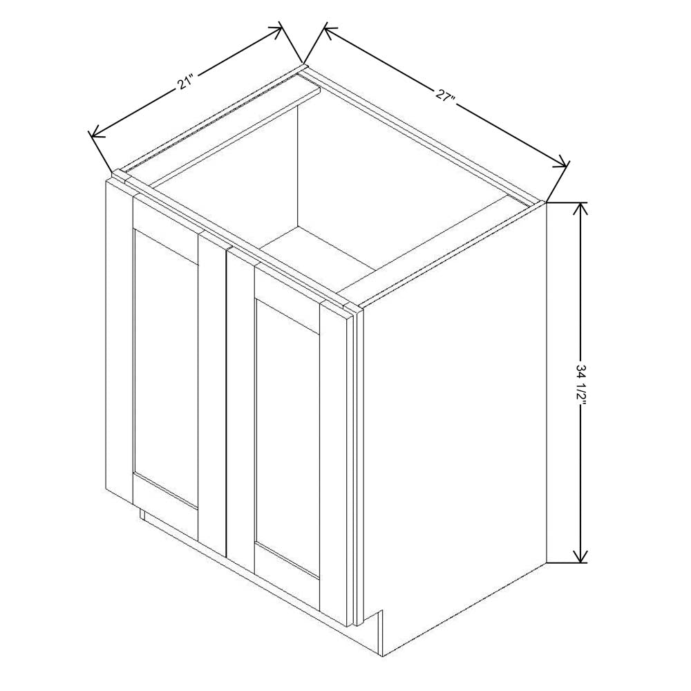 Fabuwood Allure Onyx Frost 27"W Vanity Base Double Full Doors